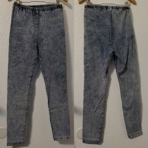 Vintage Acid Wash denim legging